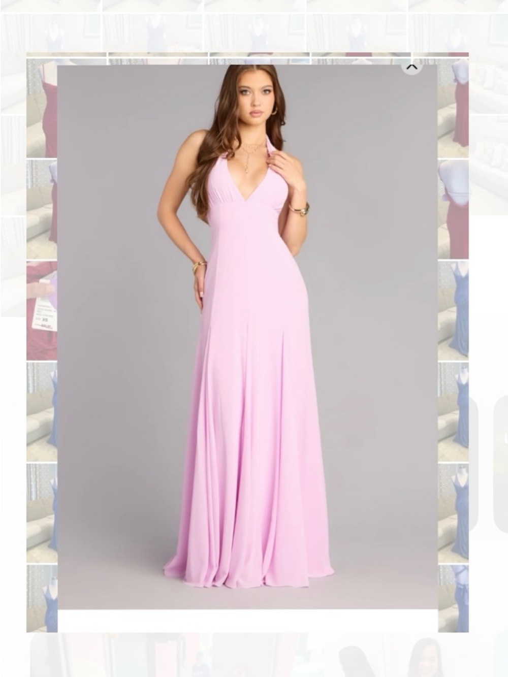 New Windsor Women Small Maryanna Halter A-Line Formal Dress $99 orig. price